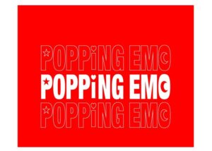 POPPiNG EMO サコッシュ正面プリント（レッド）